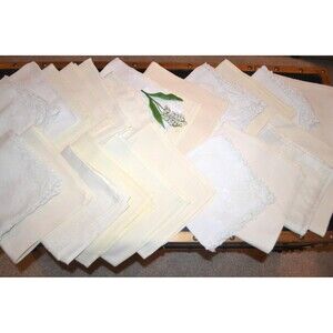 Vintage Napkins Dinner Size for Family Table Buffet Party 24